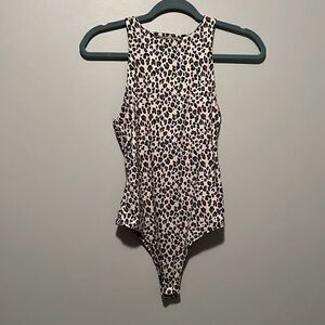 Gaze Women's Multicolor Leopard Print Sleeveless Bodysuit